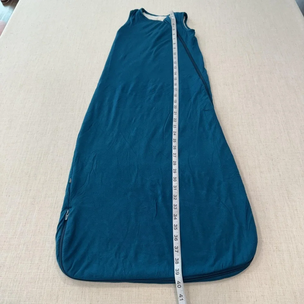 Kyte Baby Sleep Sack Gown Unisex Large Blue Teal Bamboo 1.0 Tog Zipper Wearable
